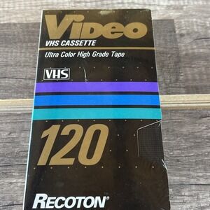 Recoton VHS 2 Pack Blank Cassette Tapes Still Sealed,  Ulta Color High Gr 6 Hr